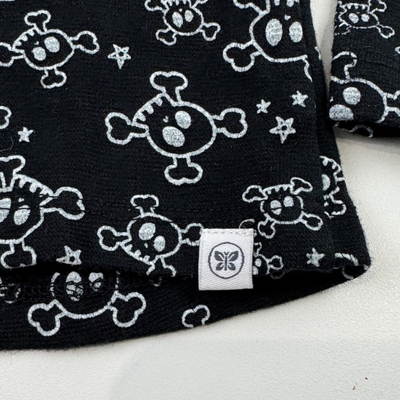 Honest Baby Clothing Company Unisex Black and White Skull Pajamas - Picture 3 of 14
